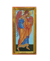 Archangel Raphael - Polished 100% handpainted icon in canvas with 24K gold background on specially crafted wood - Mount Athos