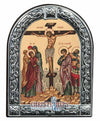 The Crucifixion (Metallic icon - MC Series)-Christianity Art