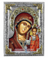 Virgin Mary our Lady of Kazan (Silver icon - G Series)-Christianity Art